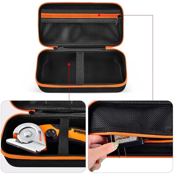 Miscellaneous Purpose Case Black (Case Only) with Orange Zipper - Picture 2 of 7